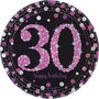 Sprankelend Roze 30e Verjaardag Papieren Borden 8st