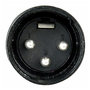 Connector XLR Plug 3P Zwart Male met Zwarte Eindkap