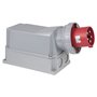 CEE 125A 400V 5p Wallmount Male Red, IP67