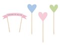 Pastel Liefde Taartprikkers 4st