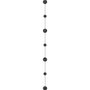 Zwart Glitter Cirkel Ballonstaart