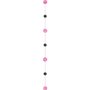 Zwart Roze Glitter Cirkel Ballonstaart